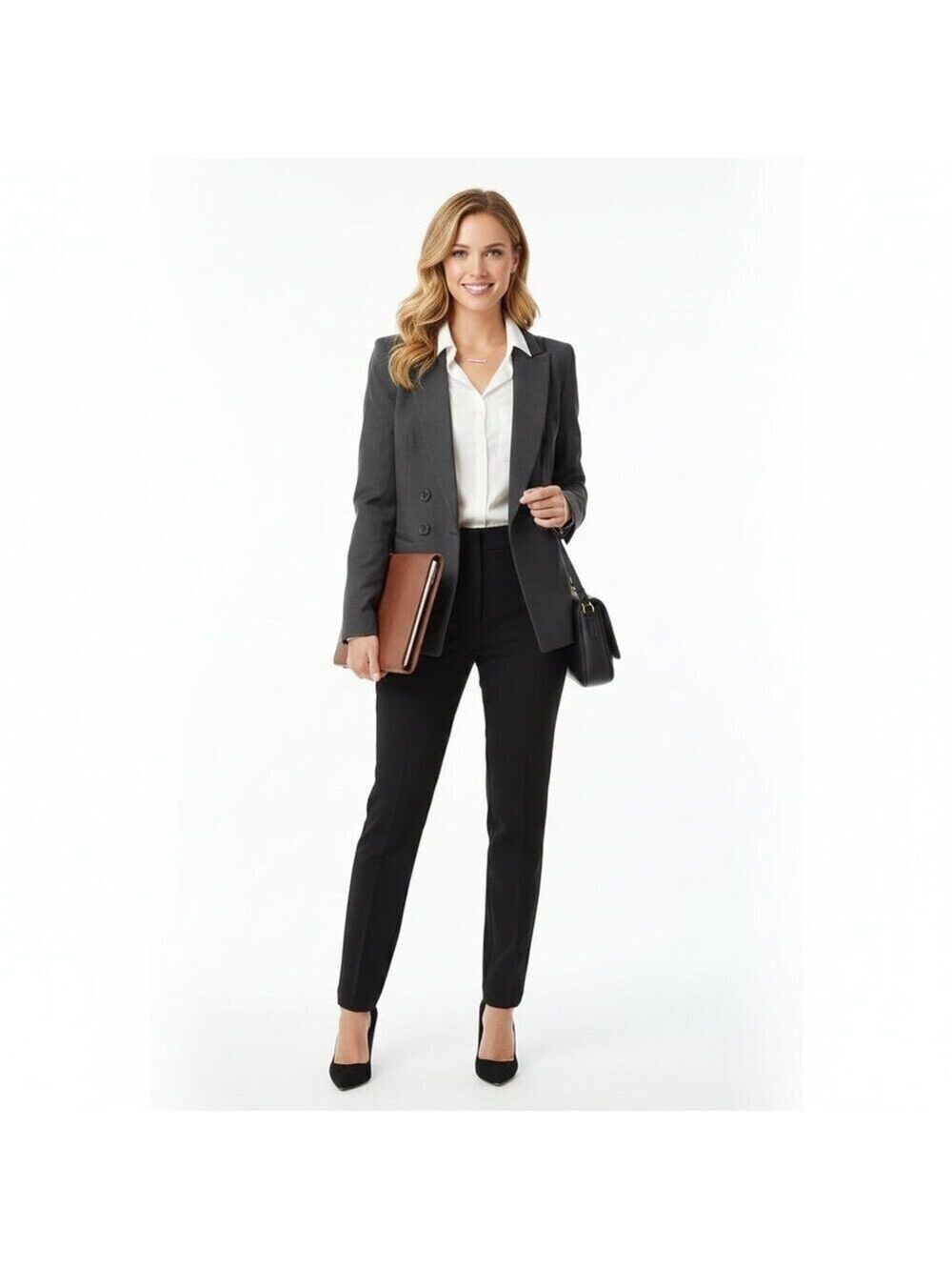 BCBGMaxAzria Studio Black Double-Breasted Blazer – Size XS